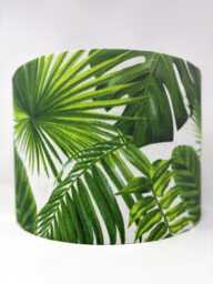 Palm Leaves Lampshade Green Tropical Style - thumbnail 1