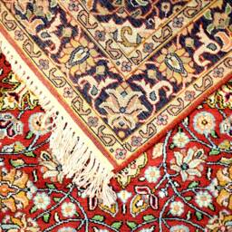 Traditional Luxury Handmade Silk On Cotton Rug, Handwoven Persian Design Home Decorative Rug, 4x2.5 Sq.ft Size - thumbnail 4