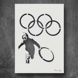 Banksy Ring Thief Stencil Urban Wall Art, Home Decor - thumbnail 2