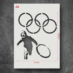 Banksy Ring Thief Stencil Urban Wall Art, Home Decor - thumbnail 3