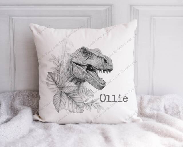 Dinosaur Cushion, Pillow, T-Rex Cushion, Gift, Gift For Him, Lover, Trex Bedroom, T-Rex - image 1