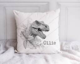 Dinosaur Cushion, Pillow, T-Rex Cushion, Gift, Gift For Him, Lover, Trex Bedroom, T-Rex - thumbnail 1