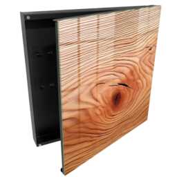 Wood Grain Key Cabinet For Home, Brown Box Wall, Rustic Textures, Nature Lovers