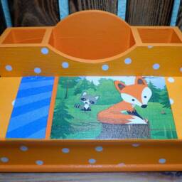 Pencil Box With Fox, Usable As A Desk - thumbnail 2