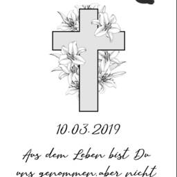 Mourning Candle With Cross & Lilies - thumbnail 2