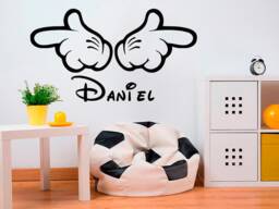 Personalized Mickey Mouse Wall Decal Custom Name Nursery Decor 4131 - thumbnail 1