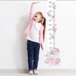 Wall Decor Height Chart Moon Pink, Growth Chart For Kids, Nursery Wall Art, Childrens Animal Wallpaper