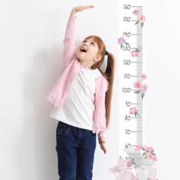 Wall Decor Height Chart Moon Pink, Growth Chart For Kids, Nursery Wall Art, Childrens Animal Wallpaper - thumbnail 3