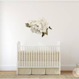Vintage Peony #10 Removable Fabric Wall Decal Individual Blooming Peonies Baby Girl Room Nursery Decor - Customize Your Own Sticker Set - thumbnail 2