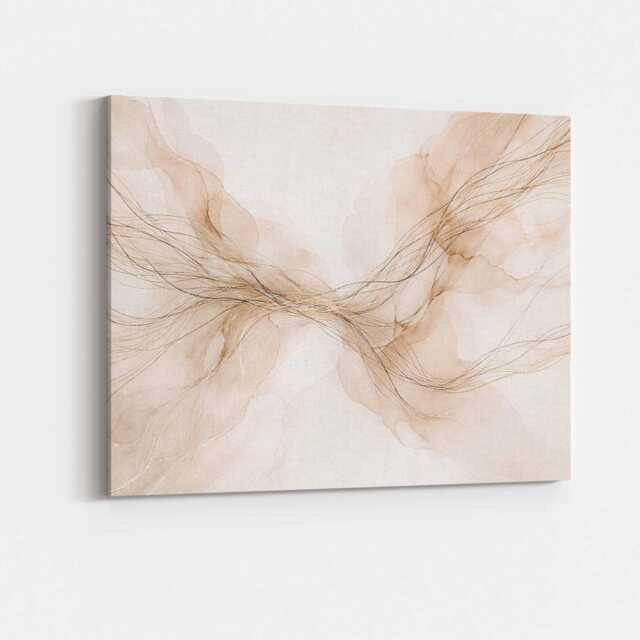 Neutral Marble Canvas Wall Art Beige Taupe Stone Texture Modern Minimalist Luxury Aesthetic Decor Living Room Bedroom Office Cool Artwork - image 1