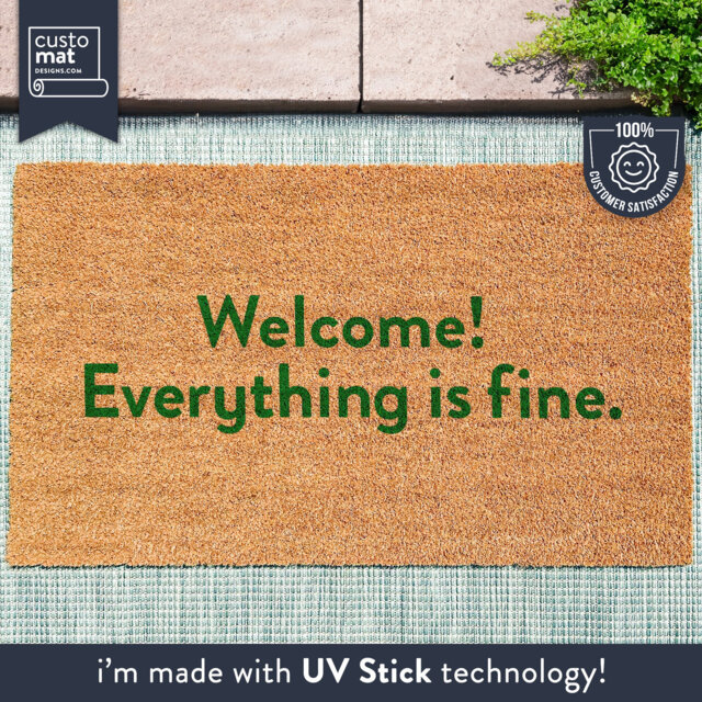 Welcome Everything Is Fine. - The Good Place Netflix Quote Famous Tv Show Doormat Homeware Gift Door Mat - image 1
