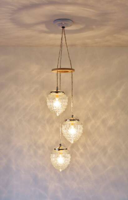 Falling Acorns Chandelier Hanging Pendant Lighting Fixture, Cascading Raspberry Shaped Glass Shades, Modern Bootsngus Lamps & Home Decor - image 1