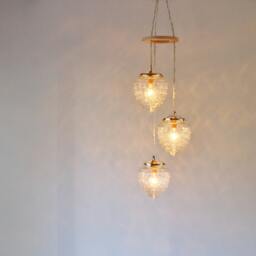 Falling Acorns Chandelier Hanging Pendant Lighting Fixture, Cascading Raspberry Shaped Glass Shades, Modern Bootsngus Lamps & Home Decor - thumbnail 4