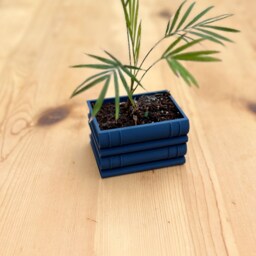 Book Planter For Readers, Stack Of Books Succulent Plant Pot, Planter, Gift Lover - thumbnail 3
