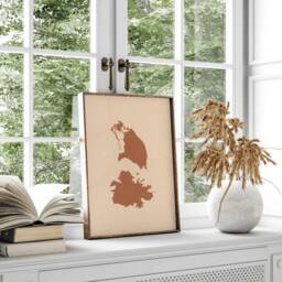 Antigua & Barbuda Map Boho Wall Art Print Mid Century Caribbean Travel Poster West Indies - thumbnail 2