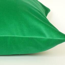 Kelly Green Velvet Pillow, Pea Cushion, Cotton Pillow - thumbnail 3