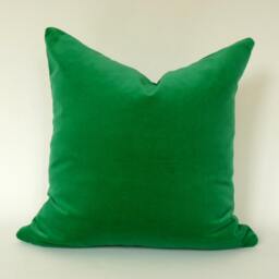 Kelly Green Velvet Pillow, Pea Cushion, Cotton Pillow - thumbnail 2