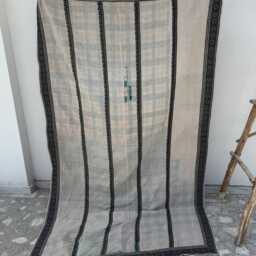 Persian Kantha Quilt Hand-stitched Cotton Bedspread, Boho Throw Blanket Decor - thumbnail 4