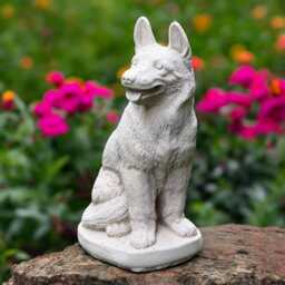 German Shepherd Statue Concrete Pet Figure Stone Dog Memorial Sculpture Outdoor Garden Decor Yard Ornament Dog Lover Gift Christmas - thumbnail 2