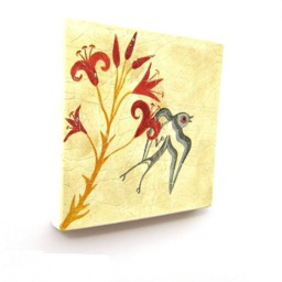 Minoan Spring Fresco Painting From Akrotiri Santorini , Museum Copy For Gift Her - thumbnail 2