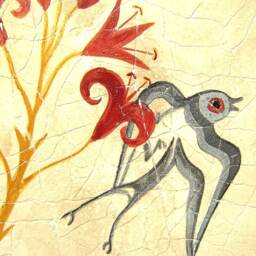 Minoan Spring Fresco Painting From Akrotiri Santorini , Museum Copy For Gift Her - thumbnail 3