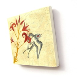 Minoan Spring Fresco Painting From Akrotiri Santorini , Museum Copy For Gift Her - thumbnail 4