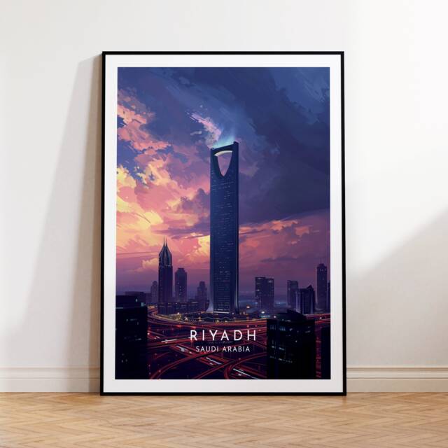 Riyadh Travel Print - Saudi Arabia, Poster, Home Decor, Gift Or Canvas - image 1