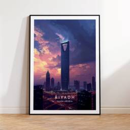 Riyadh Travel Print - Saudi Arabia, Poster, Home Decor, Gift Or Canvas - thumbnail 1
