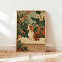 Beagle Poster, Dog Wall Art, Print, Cute Pet Decor, Animal Illustration, Lover Gift, Home Print - thumbnail 1