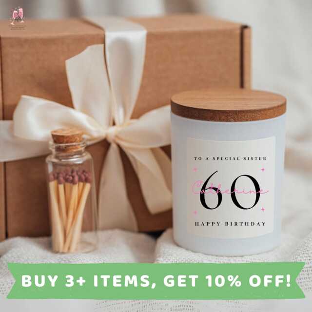Sister 60Th Birthday Candle Gift Set Candles Gifts Sisters - image 1