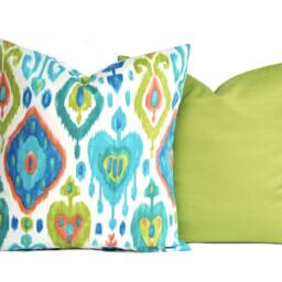 One High Quality Outdoor Pillow Cover, Blue Pillow, Decorative Throw Pillow, Accent Throw Orange Pillow - thumbnail 2