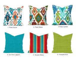 One High Quality Outdoor Pillow Cover, Blue Pillow, Decorative Throw Pillow, Accent Throw Orange Pillow - thumbnail 1