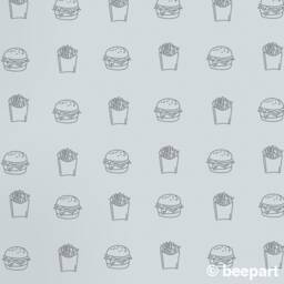 Burger & Fries Wall Decal Set Restaurant Food Sticker Designs - thumbnail 3