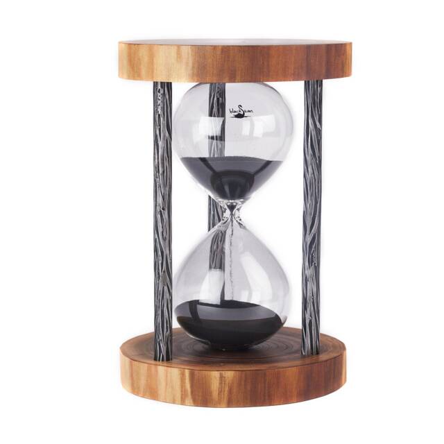 Handmade Live Edge Black Walnut Sand Timer - 30-Minute Meditation - image 1