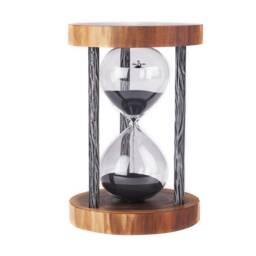 Handmade Live Edge Black Walnut Sand Timer - 30-Minute Meditation