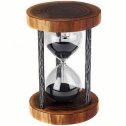Handmade Live Edge Black Walnut Sand Timer - 30-Minute Meditation - thumbnail 2