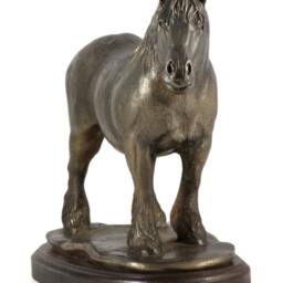 Percheron, Horse Wooden Base Statue, Limited Edition, Artdog - thumbnail 2