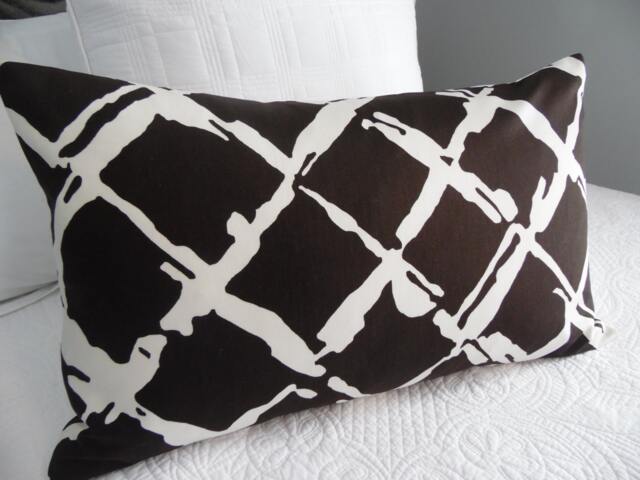 Chocolate Brown.creams.modern.glam.pillow Cover.slip Cover.home Decor.brown.unisex.home Decor.bedroom Pillow Covers.mod - image 1