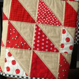 Modern Baby Quilt, Gender Neutral Bedding, Boy Crib 37x41, Shower Gift, Patchwork Quilt - thumbnail 2