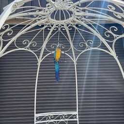 Decorative Large Hanging Parrot Statue - Blue - thumbnail 2