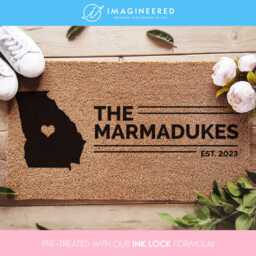Custom State Map - Georgia Doormat Personalized Mat Home Us New House Decor Housewarming Gift - thumbnail 1