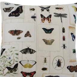 Butterflies Cushion Cover Printed Insects Bugs Cotton Fabric 16 - thumbnail 3