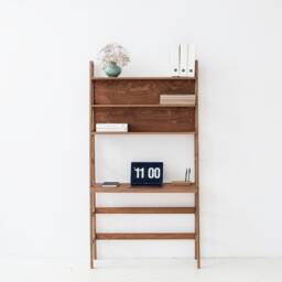 Mid Century Desk, Wood Bookcase Modern, Mid Wooden Computer Desk Shelf, Custom - thumbnail 2