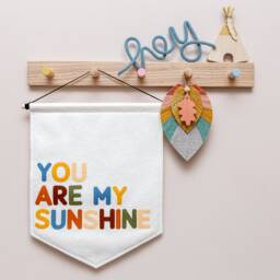 You Are My Sunshine Wall Banner Flag. Nursery Decor. Felt Hanging - thumbnail 2