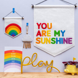 You Are My Sunshine Wall Banner Flag. Nursery Decor. Felt Hanging - thumbnail 1