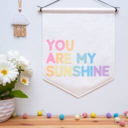 You Are My Sunshine Wall Banner Flag. Nursery Decor. Felt Hanging - thumbnail 3