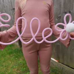 Personalised Knitted Wire Name Sign, Nursery Wall Decor, Baby Gift UK - thumbnail 3