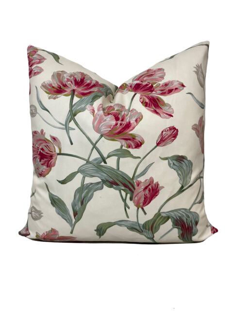 Colefax & Fowler Primavera Pink/Green Cushion Cover Pillow Double Sided - image 1