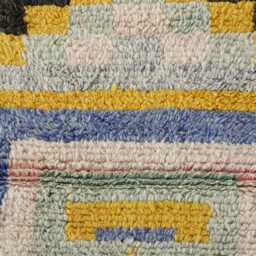 Colorful Boujaad Wool Runner Rug Handwoven Berber Hallway Decor - 2.6x9 Ft - thumbnail 4