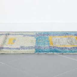 Colorful Boujaad Wool Runner Rug Handwoven Berber Hallway Decor - 2.6x9 Ft - thumbnail 2